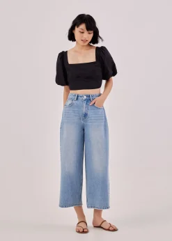 Ellowyn Puff Sleeve Crop Top