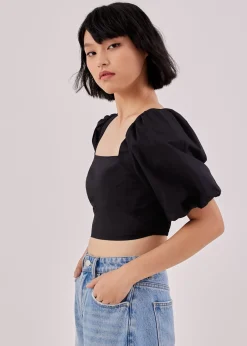 Ellowyn Puff Sleeve Crop Top
