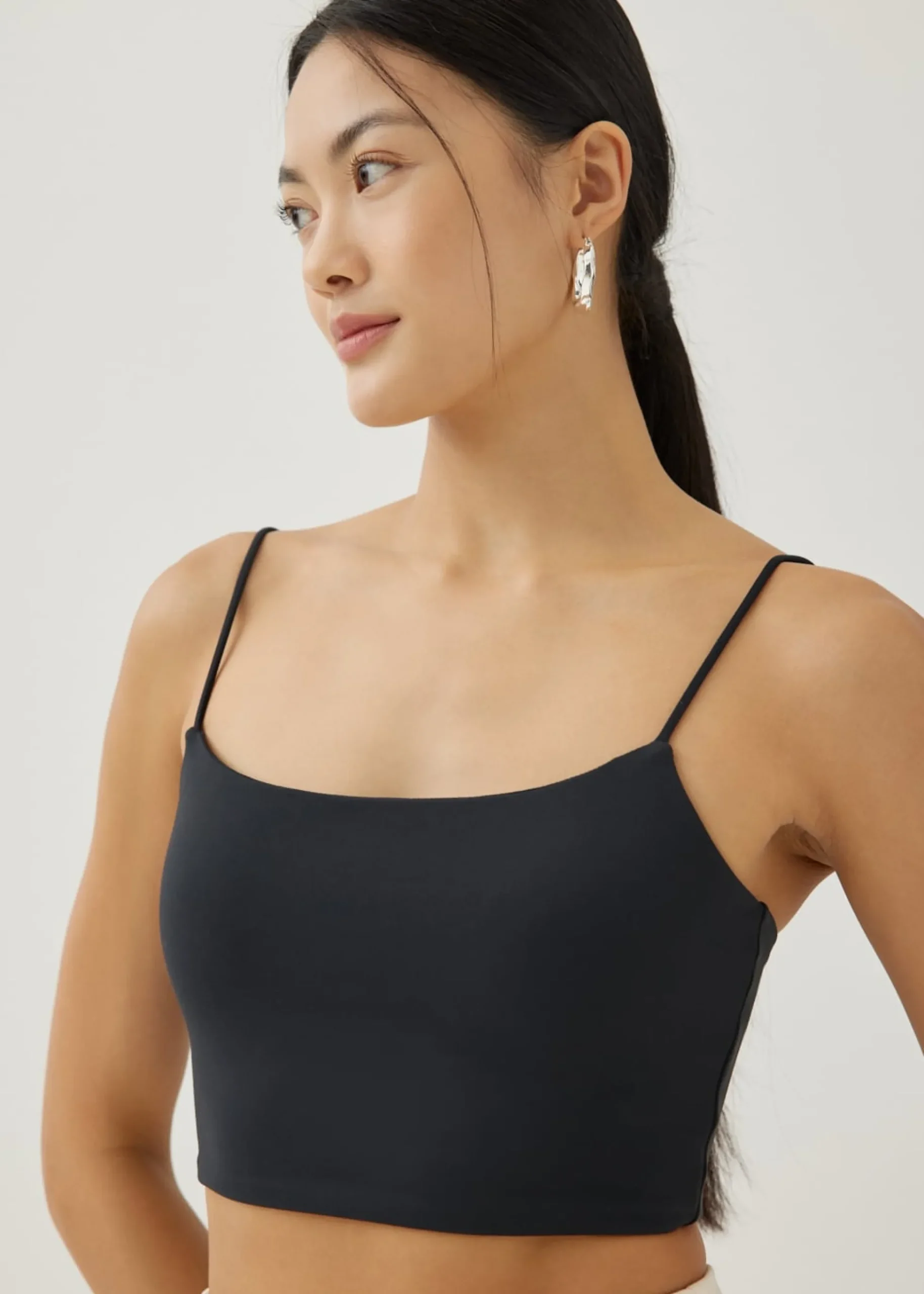 Elorie Padded Jersey Crop Camisole