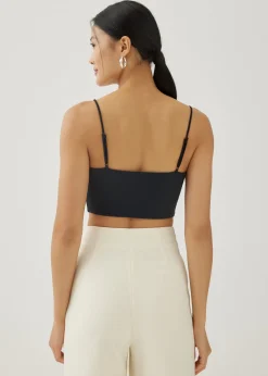 Elorie Padded Jersey Crop Camisole