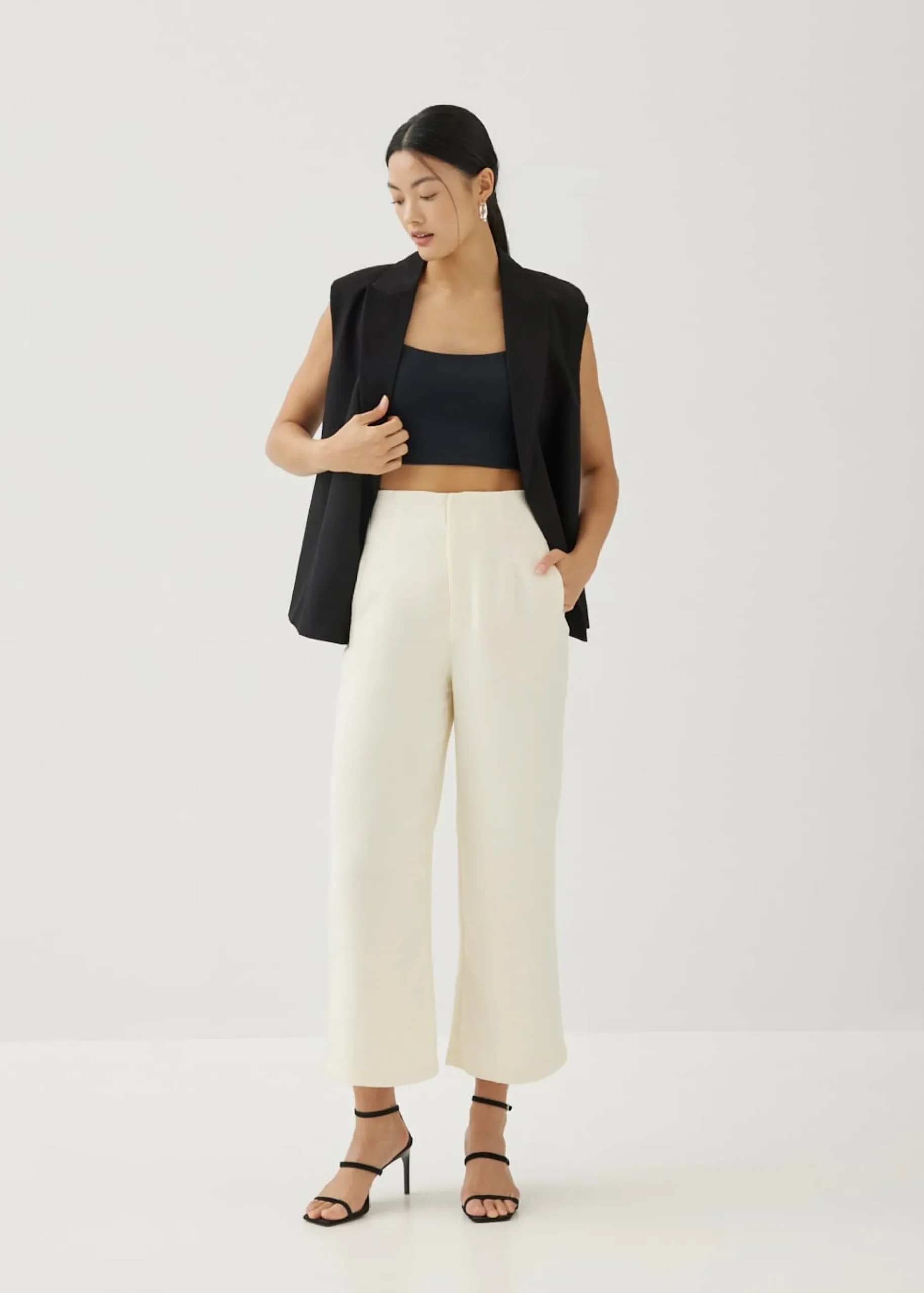 Elorie Padded Jersey Crop Camisole