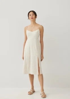 Elvira Gingham Bustier Midi Dress