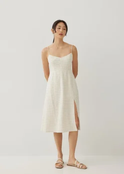 Elvira Gingham Bustier Midi Dress