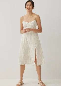 Elvira Gingham Bustier Midi Dress