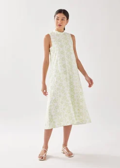 Emberetta Broderie Midi Dress
