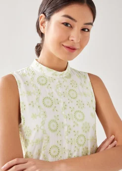 Emberetta Broderie Midi Dress