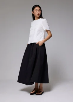 Embossed Jacquard Shell Top