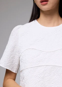 Embossed Jacquard Shell Top