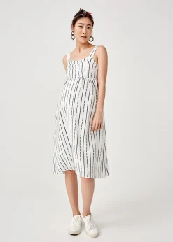 Emery Maternity Button Down Midi Dress