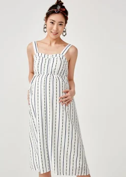 Emery Maternity Button Down Midi Dress