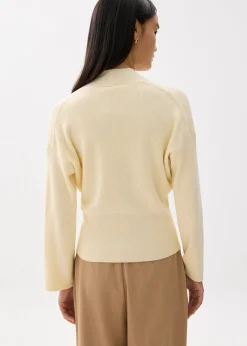 Emiko Relaxed Knit V-neck Wrap Top