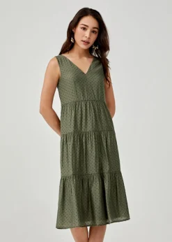 Endora Ruched Midi Dress