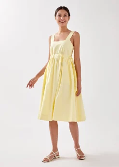 Epona Drawstring Fit & Flare Midi Dress