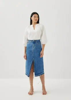 Eri Cotton Trim Poet Blouse