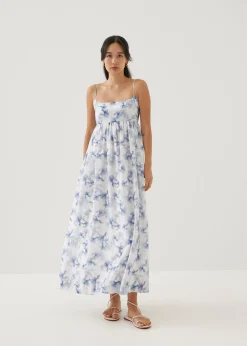 Erinn Babydoll Maxi Dress in Heirloom Botanicals