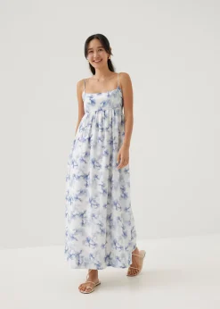 Erinn Babydoll Maxi Dress in Heirloom Botanicals