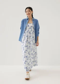 Erinn Babydoll Maxi Dress in Heirloom Botanicals