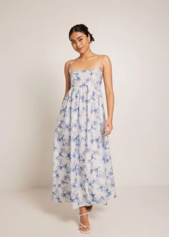 Erinn Babydoll Maxi Dress in Heirloom Botanicals