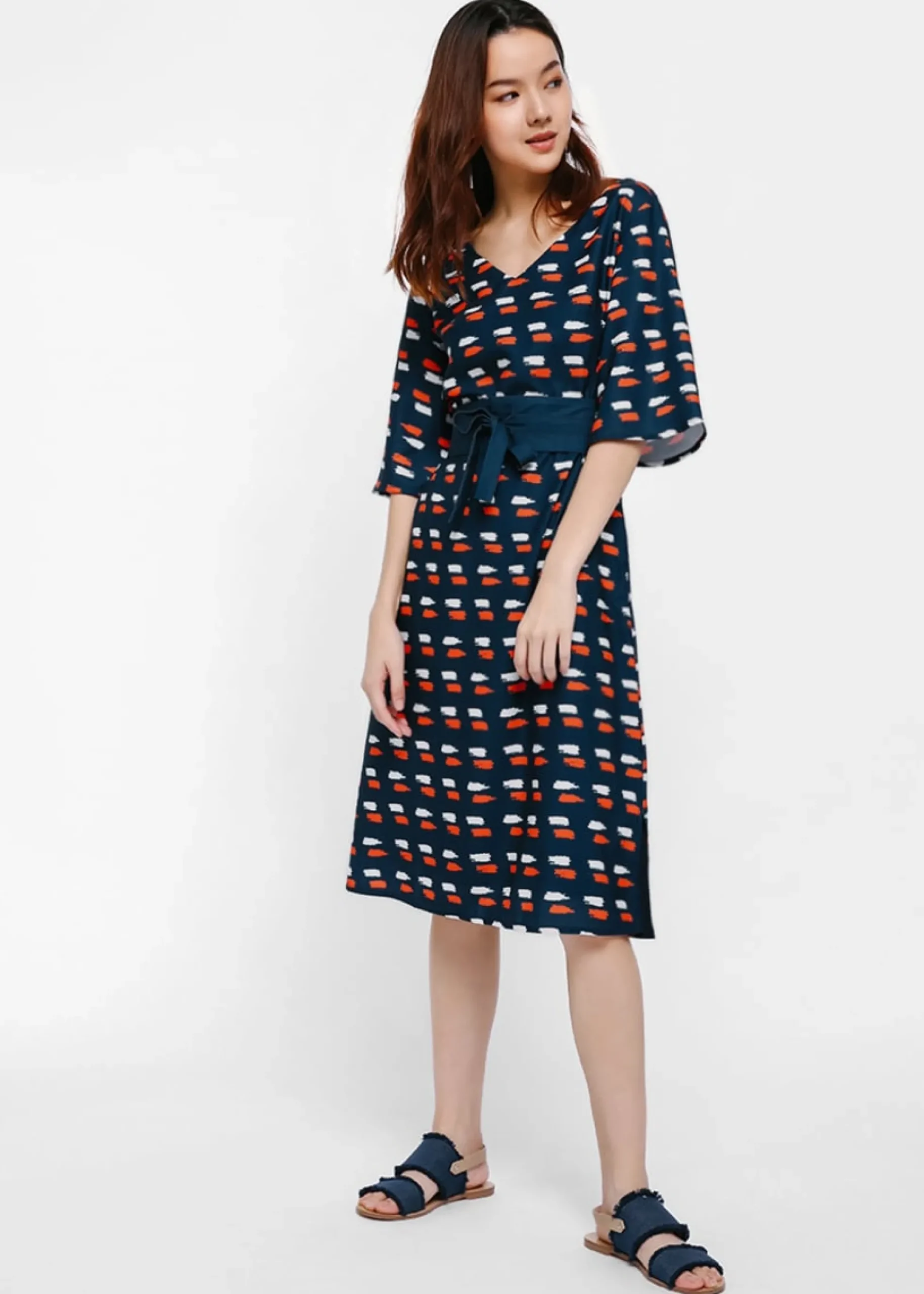 Etta Printed Kimono Dress