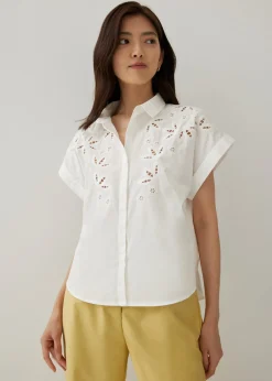 Eugenie Openwork Embroidered Shirt