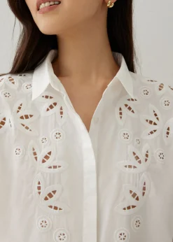 Eugenie Openwork Embroidered Shirt
