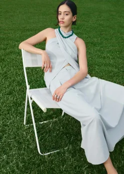 Eva Melange Halter Top
