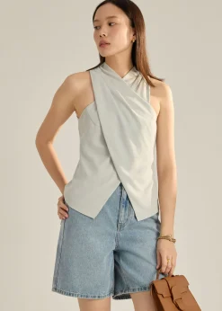 Eva Melange Halter Top