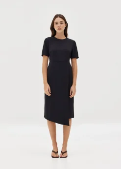 Evalynn Asymmetrical Column Dress