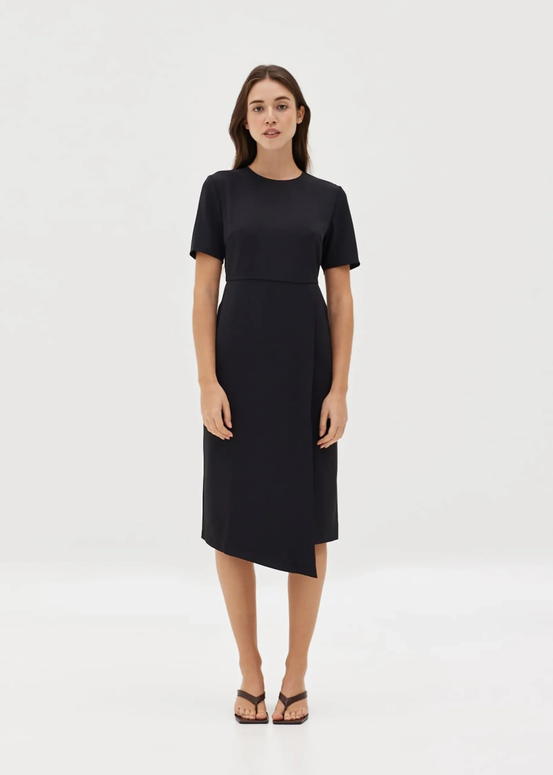 Evalynn Asymmetrical Column Dress