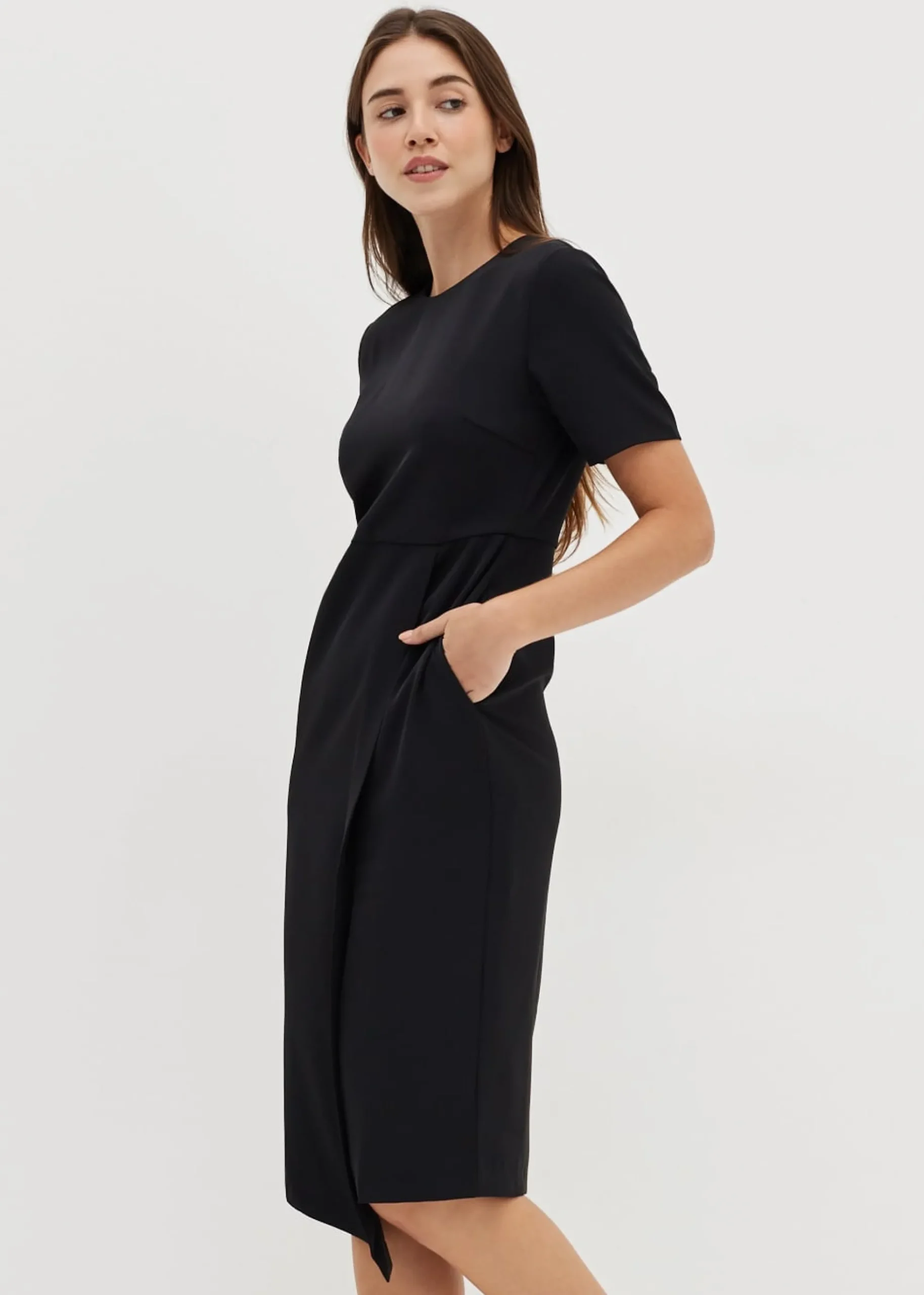 Evalynn Asymmetrical Column Dress