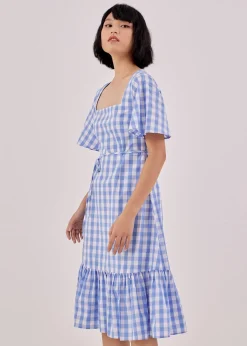 Evelin Gingham Tiered Dress