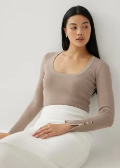 Evia Scoop Neck Knit Top