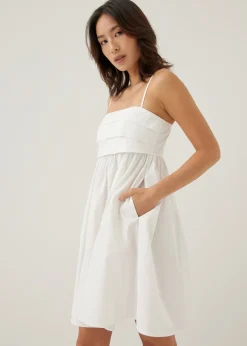 Faiza Cotton Babydoll Mini Dress
