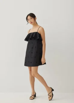 Fallyn Jacquard Babydoll Swing Dress