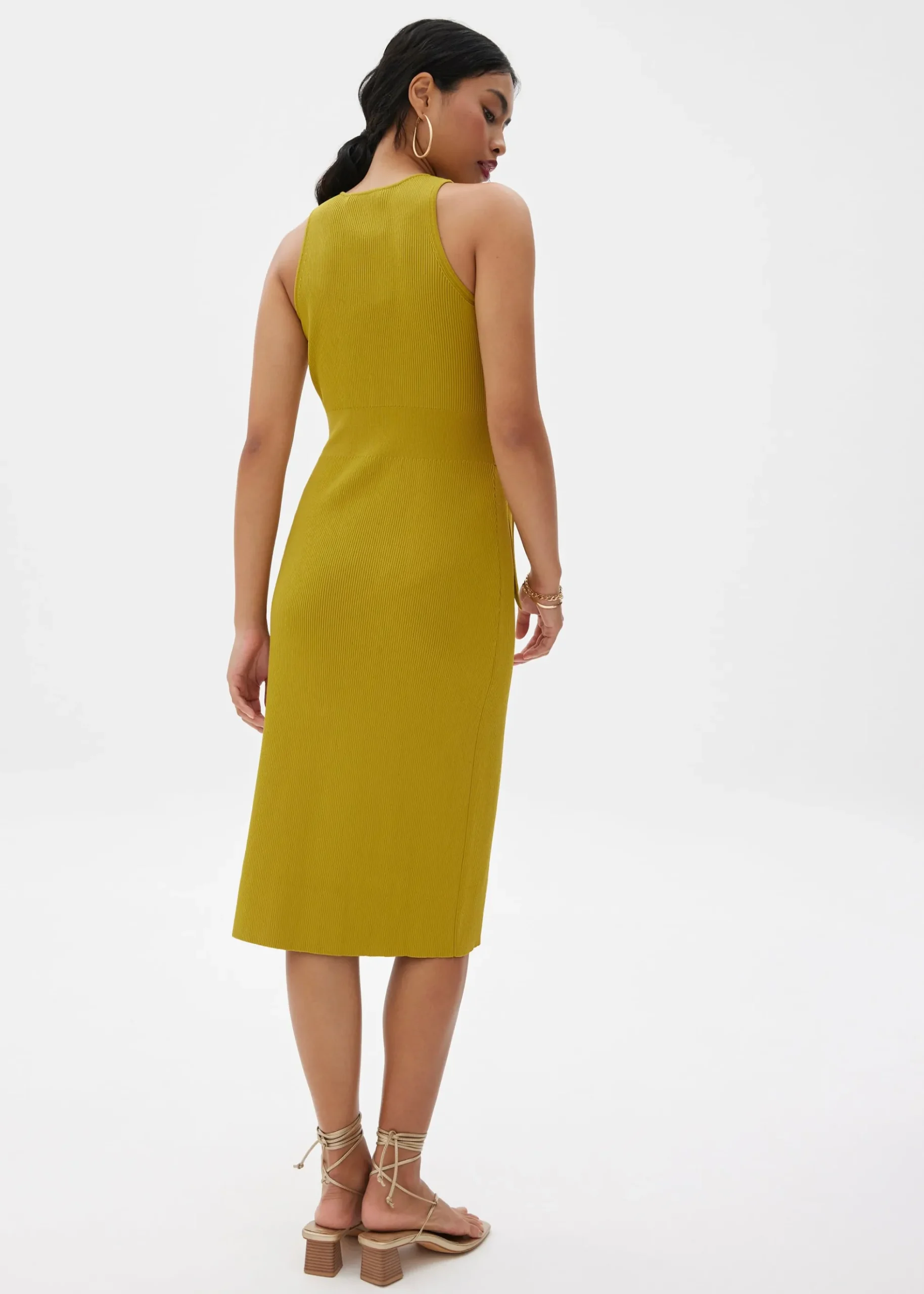 Farah Ribbed Knit Midi Dress
