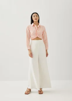 Felize Striped Twist Front Shirt