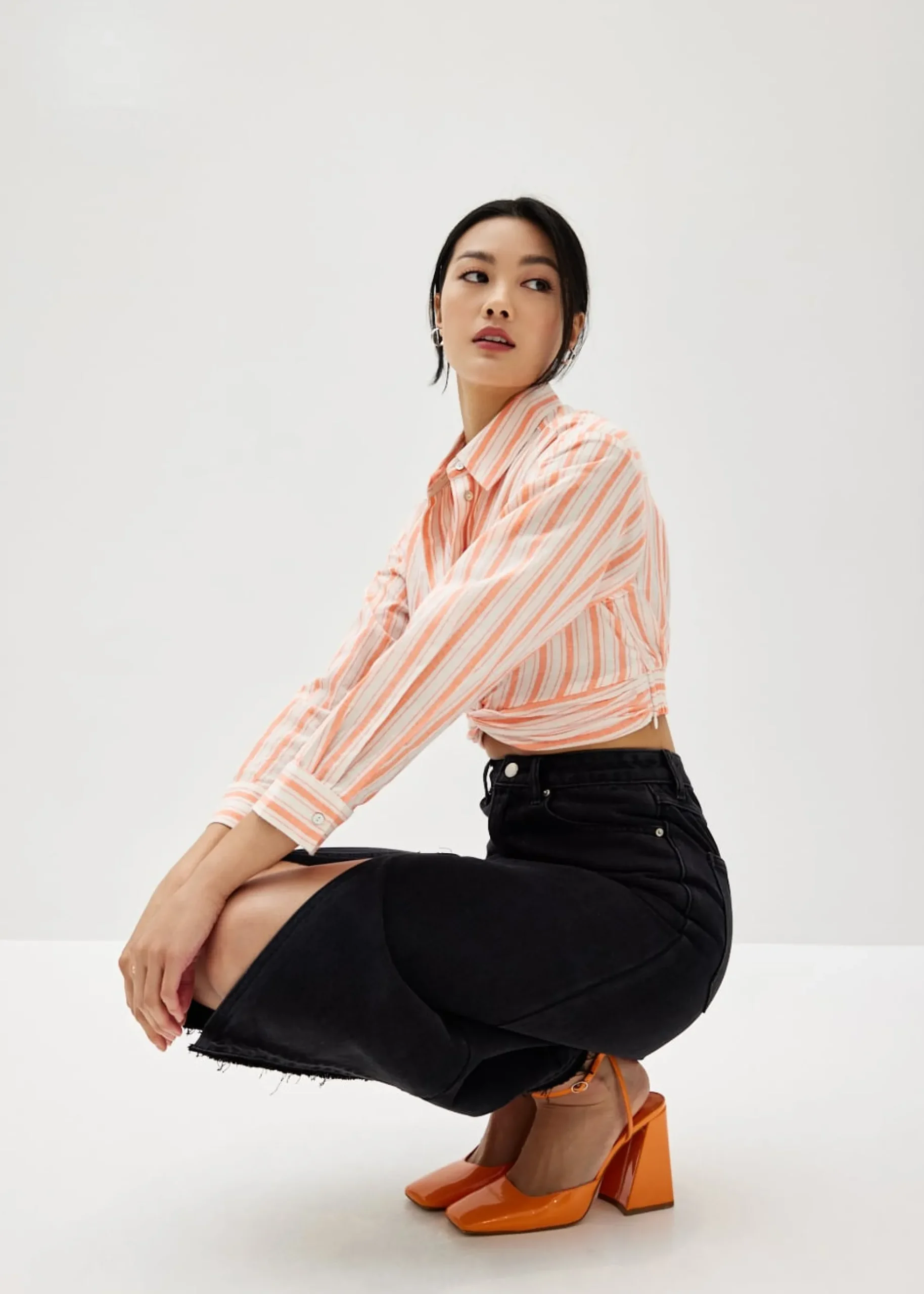 Felize Striped Twist Front Shirt