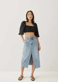 Felly Square Neck Puff Sleeve Top