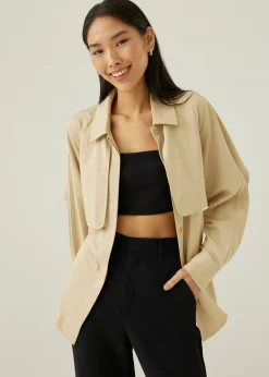Finley Rayon Trench Shirt