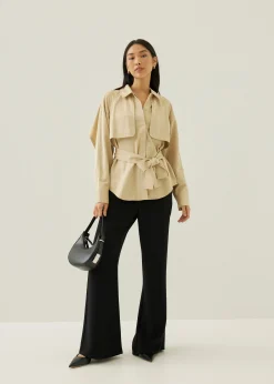 Finley Rayon Trench Shirt