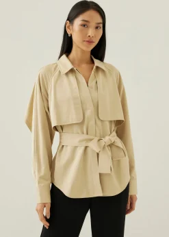 Finley Rayon Trench Shirt
