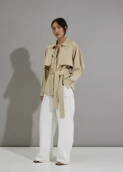 Finley Rayon Trench Shirt