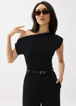 Fitted Asymmetric Drape Top