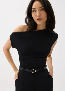 Fitted Asymmetric Drape Top
