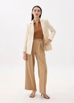 Fitted Collared Knit Top