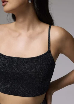Fitted Crop Knit Camisole Top