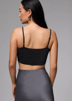 Fitted Crop Knit Camisole Top