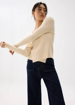 Fitted Knit Wrap Top