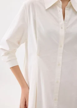 Flare Collared Mini Shirt Dress