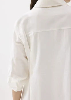 Flare Collared Mini Shirt Dress